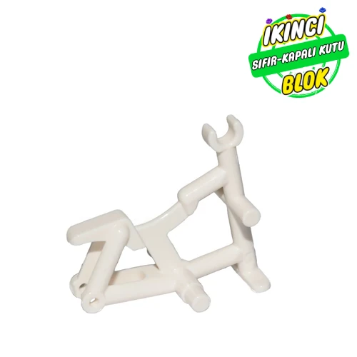 LEGO® Bicycle Frame, Clip for Handle Bars Beyaz Sıfır