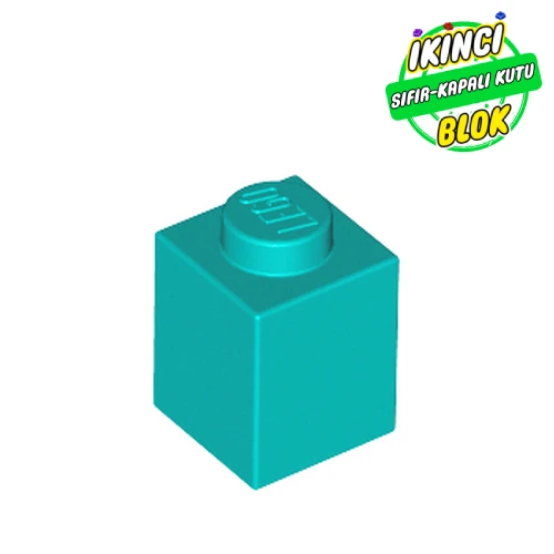 LEGO® 1 x 1 Tuğla Koyu Turkuaz Sıfır