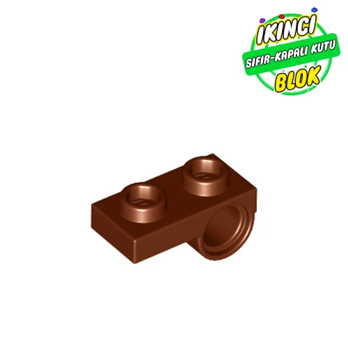 LEGO® Plate Special 1 x 2 with Pin Hole Underneath Kırmızımsı Kahverengi Sıfır
