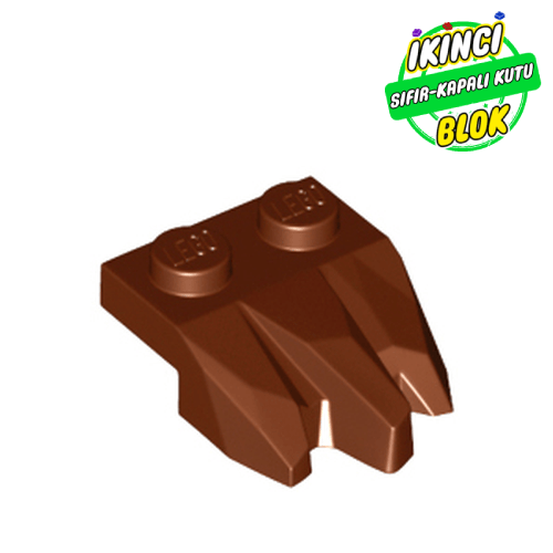 LEGO® 1 x 2 3 Diş Çıkışlı Pençe Kızıl Kahverengi Sıfır