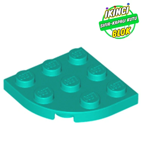 LEGO® 3 x 3 Köşe Plaka Koyu Turkuaz Sıfır