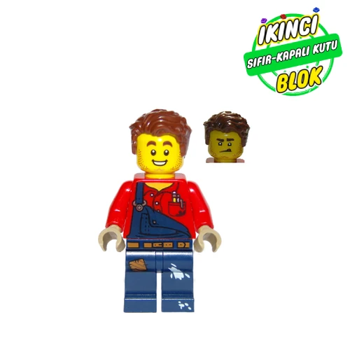 LEGO® Minifigür Harl Hubbs, Dark Blue Overalls Sıfır cty1095
