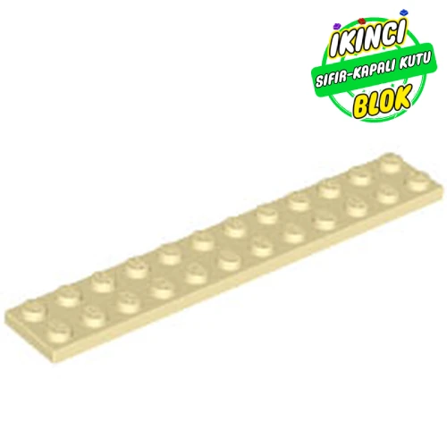LEGO® Plate 2 x 12 Bej Sıfır