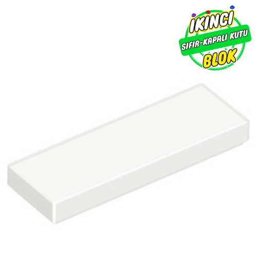 LEGO® 1 x 3 Düz Plaka Beyaz Sıfır