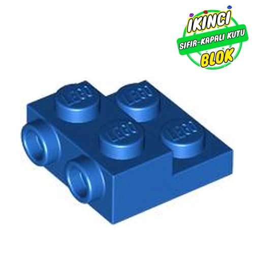 LEGO® Plate Special 2 x 2 x 2/3 with Two Studs On Side and Two Raised - Updated Version Mavi Sıfır