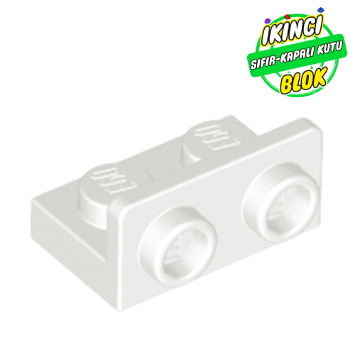 LEGO® 1 x 2 Braket Ters 1 x 2 Bağlantılı Beyaz Sıfır