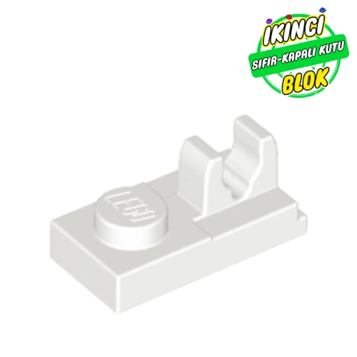 LEGO® Plate Special 1 x 2 [Top Clip] Beyaz Sıfır