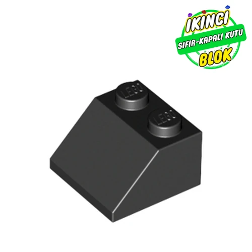 LEGO® 2 x 2 45 Derece Eğimli Parça Siyah Sıfır