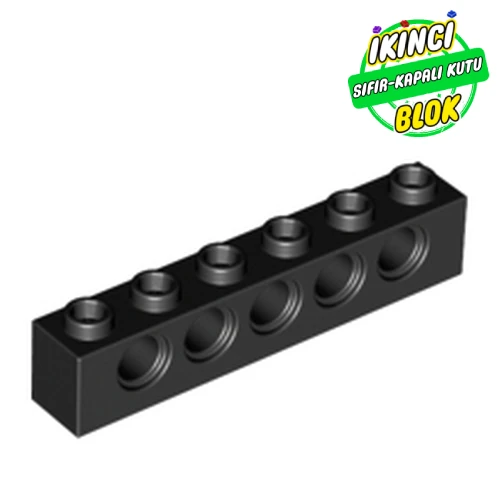 LEGO® 1 x 6 Technic Tuğla Siyah Sıfır