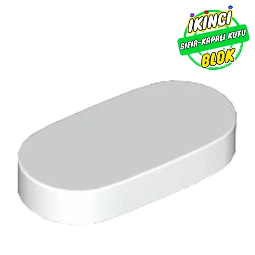 LEGO® Tile Round 1 x 2 Beyaz Sıfır