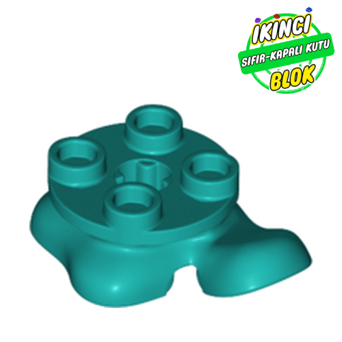 LEGO® 2 x 2 Aks Girişli Minifigür Ayağı Koyu Turkuaz Sıfır
