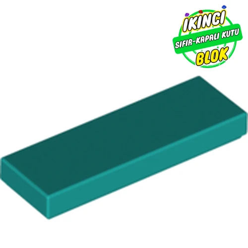 LEGO® Tile 1 x 3 Koyu Turkuaz Sıfır