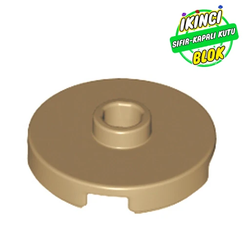 LEGO® Plate Special Round 2 x 2 with Center Stud (Jumper Plate) Koyu Bej Sıfır