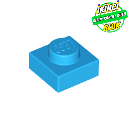 LEGO® 1 x 1 Plaka Koyu Azur Sıfır