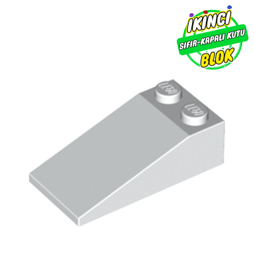 LEGO® 4 x 2 18 Derece Eğimli Parça Beyaz Sıfır