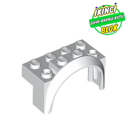 LEGO® Wheel Arch, Mudguard 4 x 2 x 2 1/2 Beyaz Sıfır