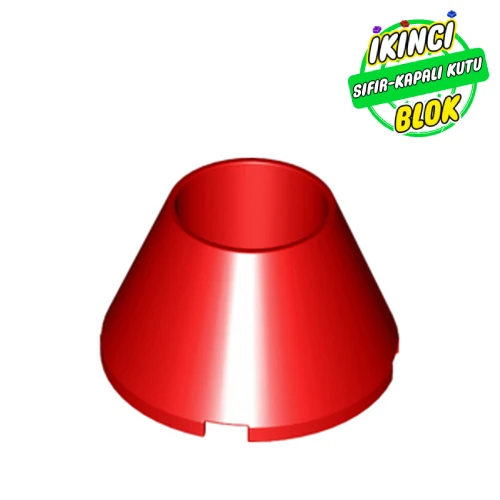 LEGO® Cone 4 x 4 x 2 Hollow No Studs Kırmızı Sıfır