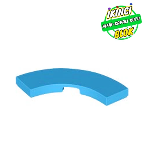 LEGO® Tile 3 x 3 Curved, Macaroni Koyu Azur Sıfır