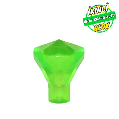 LEGO® Rock 1 x 1 Jewel / Gem 24 Facet Şeffaf Parlak Yeşil Sıfır