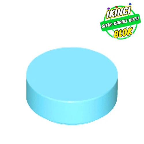 LEGO® Tile Round 1 x 1 Orta Azur Sıfır