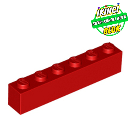 LEGO® 1 x 6 Tuğla Kırmızı Sıfır