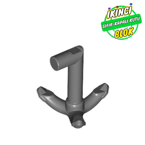 LEGO® Tool Grappling Hook with 90° Shaft Koyu Mavimsi Gri Sıfır