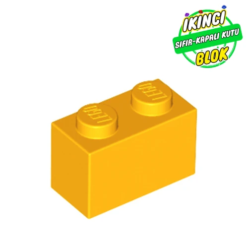 LEGO® Brick 1 x 2 Parlak Açık Turuncu Sıfır