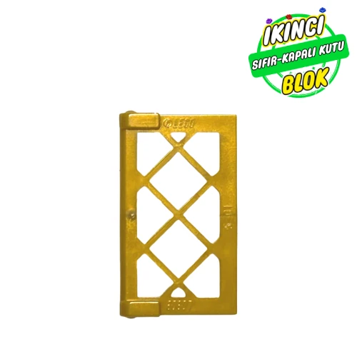 LEGO® Window 1 x 2 x 3 Pane Latticed with Thick Corner Tabs İnci Altın Sıfır