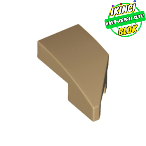 LEGO® 2 x 1 x 2/3 Eğimli Parça Sol Koyu Bej Sıfır
