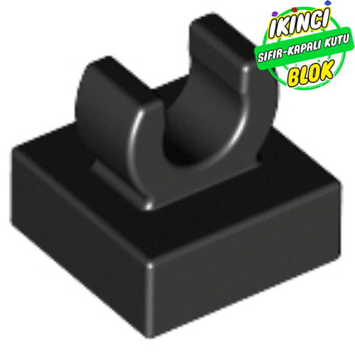 LEGO® 1 x 1 Açık O Klipsli Düz Plaka Siyah Sıfır