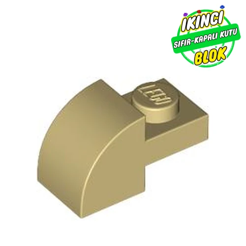 LEGO® Brick Curved 1 x 2 x 1 with Curved Top Bej Sıfır