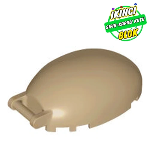 LEGO® Windscreen 6 x 4 x 2 1/3 Bubble Canopy with Handle Koyu Bej Sıfır