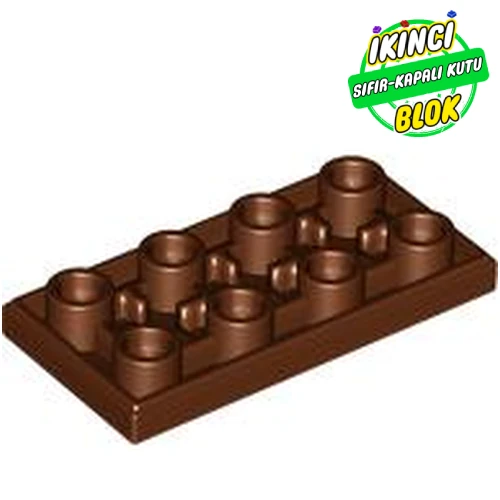 LEGO® Tile Special 2 x 4 Inverted Kırmızımsı Kahverengi Sıfır