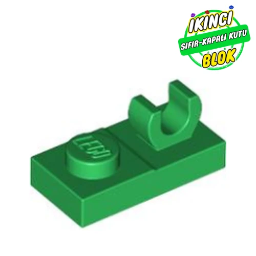 LEGO® Plate Special 1 x 2 [Open O Top Clip] Yeşil Sıfır