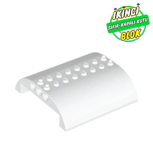 LEGO® Slope Curved 8 x 8 x 2 Double Beyaz Sıfır