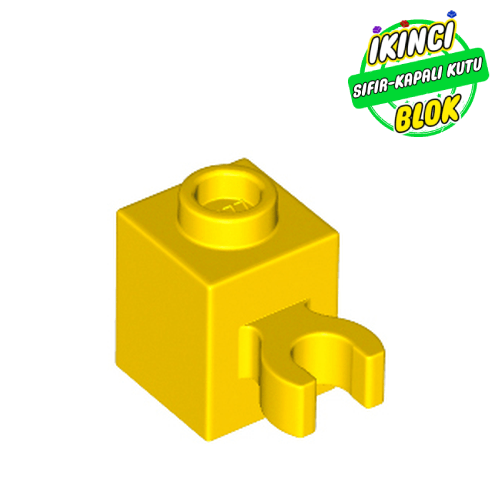 LEGO® 1 x 1 Dikey Çubuk Bağlantılı Modifiye Tuğla Sarı Sıfır
