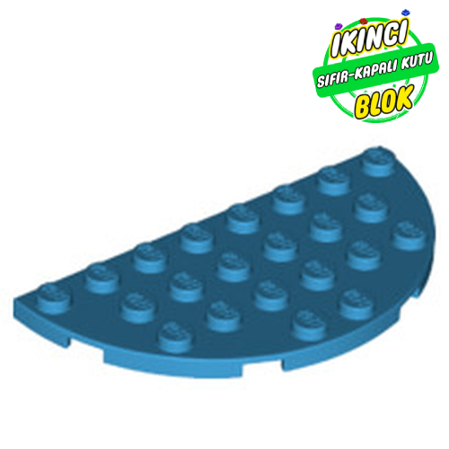 LEGO® 4 x 8 Yarım Daire Plaka Koyu Turkuaz Sıfır