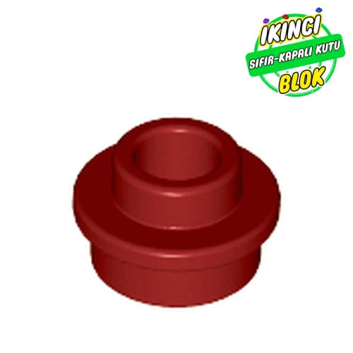 LEGO® Plate Round 1 x 1 with Open Stud Koyu Kırmızı Sıfır
