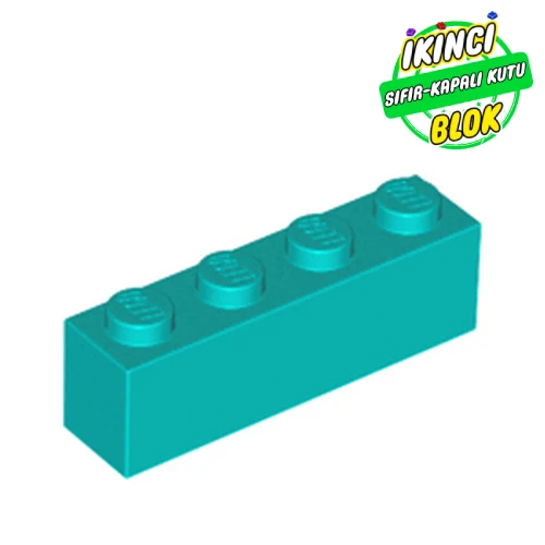 LEGO® Brick 1 x 4 Koyu Turkuaz Sıfır