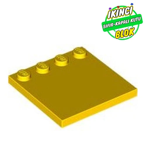 LEGO® Plate Special 4 x 4 with Studs on One Edge [Plain] Sarı Sıfır