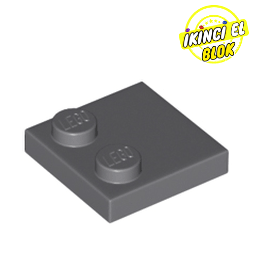 LEGO® 2 x 2 Modifiye Düz Plaka 2 birim çıkışlı Koyu Mavimsi Gri Sıfır