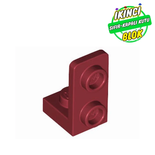 LEGO® Bracket 1 x 1 - 1 x 2 Inverted Koyu Kırmızı Sıfır