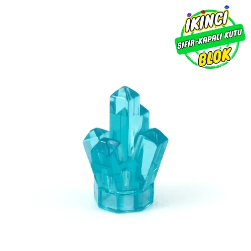 LEGO® Rock 1 x 1 Crystal 5 Point ŞEffaf Açık Mavi Sıfır