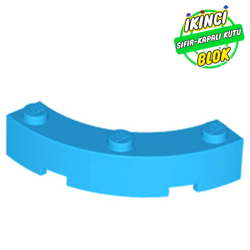 LEGO® 4 x 4 Kavisli Tuğla Köşe Koyu Azur Sıfır