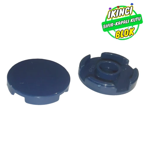 LEGO® Tile Round 2 x 2 with Bottom Stud Holder Koyu Mavi Sıfır