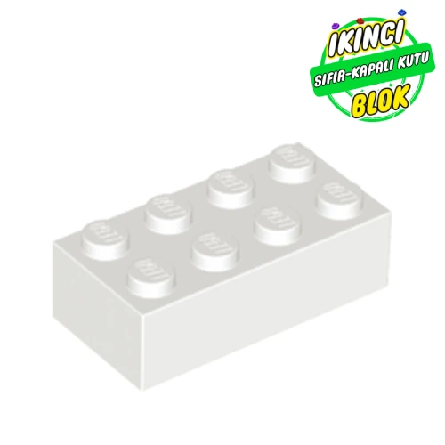 LEGO® 2 x 4 Tuğla Beyaz Sıfır