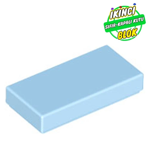 LEGO® Tile 1 x 2 with Groove Parlak Açık Mavi Sıfır