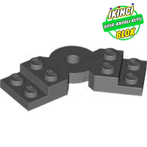 LEGO® Plate Angled 2 x 2 with Step and Hole in Center Koyu Mavimsi Gri Sıfır