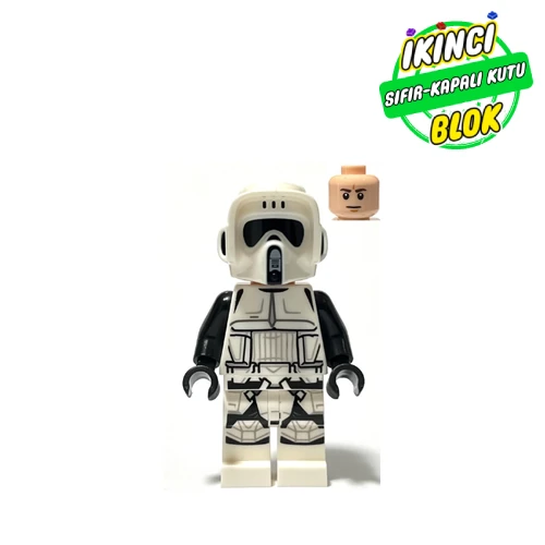 LEGO® Minifigür Scout Trooper - Light Nougat Head, Black Arms Sıfır sw1265