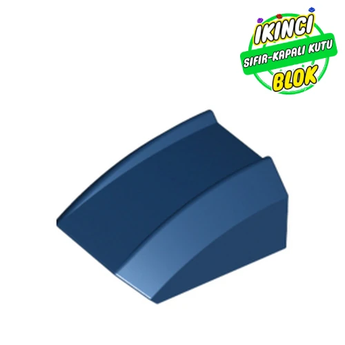 LEGO® Slope Curved 2 x 2 with Lip, No Studs Koyu Mavi Sıfır